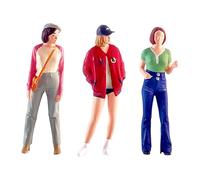 TAIZhiChen Lot de 3 figurines miniatures féminines en résine à l'échelle 1/64, pour décoration de maison de poupée