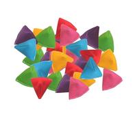 TAIZhiChen Lot de 30 sacs de sable triangulaires pour enfants, mini sacs de sable pour apprendre les couleurs, parfaits pour les activités de plein air, les