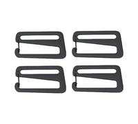 TAIZhiChen Lot de 4 Crochets de Sangle, Boucles Coulissantes à Crochet en G, Crochets en G Métalliques de Remplacement pour Sac à Dos à Boucle Cousue, Noir