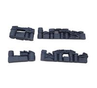 TAIZhiChen Lot de 4 modèles 1:72, accessoires de scène, maquettes architecturales vierges, peinture à faire soi-même, mini barrages routiers réalistes en résine