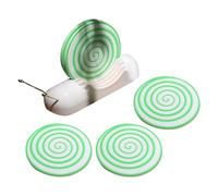 TAIZhiChen Lot de 6 dessous de verre ronds avec support antidérapant, sets de table décoratifs pour tasses à thé, parfaits pour décorer un comptoir de bar, Vert