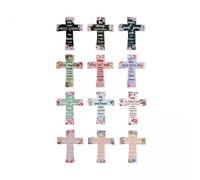 TAIZhiChen Marquepages 4xCroix Collection Compacte et élégante de Marquepages Bibliques pour Adultes et Femmes Cadeaux Chrétiens Marquepages Bibliques, 5 pièces