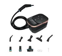 TAIZhiChen Nettoyeur Vapeur Haute Température, Appareil Compact avec Prise UE, pour Tapis et Climatisation, or Noir