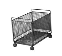 TAIZhiChen Panier à Linge Comme Chariot à Linge et Bac à Linge Un Conteneur à Linge Robuste avec Un Cadre En Fer et Des Roues à 360 Degrés pour Le Transport Vers, Noir, L