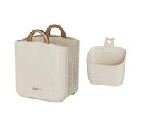 TAIZhiChen Panier à Linge, Panier de Rangement, Conteneur à Linge Sale, Boîte de Rangement avec Grande Ouverture pour Un Remplissage et Un Vidage Faciles Du Ling, Beige avec Petite Boîte