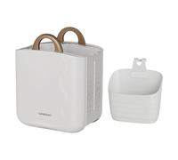 TAIZhiChen Panier à Linge, Panier de Rangement, Conteneur à Linge Sale, Boîte de Rangement avec Grande Ouverture pour Un Remplissage et Un Vidage Faciles Du Ling, Blanc avec Petite Boîte