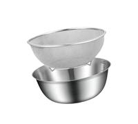 TAIZhiChen Passoire en acier inoxydable avec bol, ensemble de passoires alimentaires, multifonctionnelle, pour laver le riz, avec bol mélangeur pour préparer les