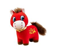 TAIZhiChen Peluche de 20 cm représentant l'année du Cheval 2026, mascotte mignonne du zodiaque chinois, idéale pour décorer une table, la maison ou le, Sourire