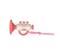 TAIZhiChen Petit trompette jouet, instrument de musique, cornet à souffler, petit haut-parleur avec cordon, cadeau d'anniversaire pour bébés de 1 à 3 ans, Rose