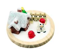 TAIZhiChen Petite maison de neige de Noël, décoration d'intérieur, mini villa de neige pour maison de poupée à l'échelle 1/6 et 1/12