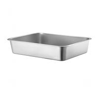 TAIZhiChen Plateau Inox Rectangulaire Grande Taille Bac Ouvert Rectangulaire sans Couvercle Ustensile Cuisine, Plateau Carré En Acier Inoxydable 304, 70×50×4.8cm