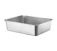 TAIZhiChen Plateau Inox Rectangulaire Grande Taille Bac Ouvert Rectangulaire sans Couvercle Ustensile Cuisine, Plateau Carré En Acier Inoxydable 304, 70×50×7cm