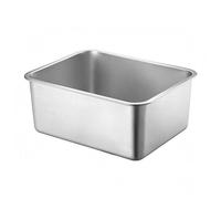 TAIZhiChen Plateau Inox Rectangulaire Grande Taille Bac Ouvert Rectangulaire sans Couvercle Ustensile Cuisine, Plateau Carré En Acier Inoxydable 304, 70×50×20cm