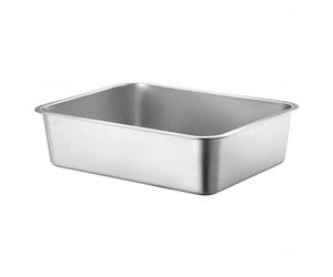 TAIZhiChen Plateau Inox Rectangulaire Grande Taille Bac Ouvert Rectangulaire sans Couvercle Ustensile Cuisine, Plateau Carré En Acier Inoxydable 304, 70×50×7cm