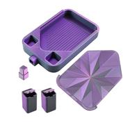 TAIZhiChen Plateau pour Art Diamant avec Couvercle, trieur de Perles résistant aux Rayures, Facile à Utiliser et Polyvalent. Accessoire de Loisirs créatifs pour, Noir et Violet