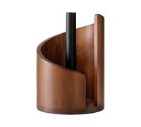 TAIZhiChen Porte-rouleau de papier essuie-tout en bois, rond, décoratif et stable, pour la cuisine, les bureaux, les restaurants et les hôtels. Ce distributeur, Bois Foncé