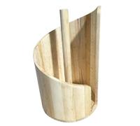 TAIZhiChen Porte-rouleau de papier essuie-tout en bois, rond, décoratif et stable, pour la cuisine, les bureaux, les restaurants et les hôtels. Ce distributeur, Bois Clair