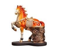 TAIZhiChen Pot à Stylos Cheval Écarlate Multi-Usage Support Stylos Cheval Décoratif Résistant Objet Décoration pour Chefs, Enseignants, Étu, Orange