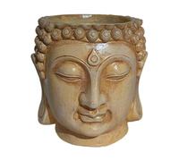 TAIZhiChen Pot de Fleurs en Forme de tête de Bouddha, Ornement Traditionnel, jardinière, Statuette, Figurine, Pot de Fleurs pour Jardin, Bureau, Centre de Table, Beige