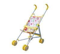 TAIZhiChen Poussette pour poupée, jouet d'anniversaire léger et interactif, idéal pour les jeux d'imitation avec les enfants de 3 ans et plus, Jaune