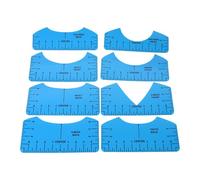 TAIZhiChen Règle de centrage Shirt (8 pièces) - Guide pour aligner Le Vinyle (Avant et arrière) - Règle en PVC pour sérigraphie et Presse à Chaud