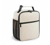 TAIZhiChen Sac Isotherme Repas Pliable Sac Repas Rectangulaire Feuille D'aluminium Conteneur Portable, Beige, Blanc Cassé