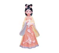 TAIZhiChen Sculpture de Poupée Chinoise Ancienne, œuvre D'art, Cadeaux de Cour, Figurine, Statue de Fille pour Bibliothèque, Table Basse, Bureau, Jaune