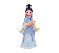 TAIZhiChen Sculpture de Poupée Chinoise Ancienne, œuvre D'art, Cadeaux de Cour, Figurine, Statue de Fille pour Bibliothèque, Table Basse, Bureau, Bleu