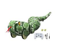 TAIZhiChen Serpent télécommandé, jouet électronique rampant, farce, faux serpent, modèle reptile pour Halloween, garçons, filles, enfants, Vert