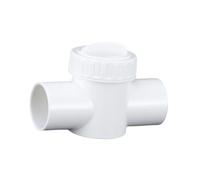 TAIZhiChen Sortie de Vanne de Régulation D'aquarium pour Réservoir Équipements Légers de Réduction du Bruit Raccord Compact Réglable et Robuste, Blanc 32 Mm