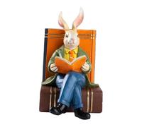 TAIZhiChen Statue de Lapin Lisant Un Livre, Statue de Lapin, Objets de Collection