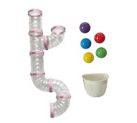 TAIZhiChen Tableau d'activités à faire soi-même, accessoires pour tableau sensoriel, tunnel, jeux d'activités pour développer la motricité fine, matériel, Rose Clair 55 Cm