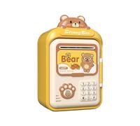 TAIZhiChen Tirelire ATM électronique à Digitales, Boîte de Sécurité pour Espèces, Rouleau Automatique, Verrouillage Par Mot de Passe, Tirelire pour Ca, Jaune