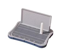 TAIZhiChen Toilette pour Chiens Potté de Pot avec Un Mur de Protection Keets Floor Plean Pip Puppy Trainet Toilet pour Appartements Condos Indoor Cats, Petit Bleu Foncé