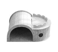 TAIZhiChen Tunnel de Jeu et de Repos pour Chats, avec Tube et Nid en Feutre. Pliable et Peu Encombrant, Il Est Idéal pour Un Usage Quotidien, Gris