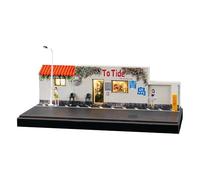 TAIZhiChen Vitrine Miniature 1/64 pour Voiture, scène de Rue, Diorama à Monter soi-même, Figurine Miniature en métal moulé sous Pression, vitrine décorative pour