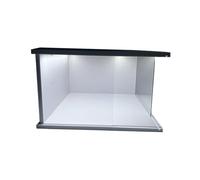 TAIZhiChen Vitrine pour voitures miniatures, présentoir avec socle transparent et éclairage LED, idéale pour la création de bijoux, de blocs de construction et, 1 Couche