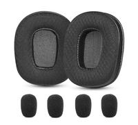 TaiZiChangQin Coussinets de rechange compatibles avec casque Bluetooth VXI BlueParrott B350-XT B350XT B350 XT (204260) avec suppression du bruit en tissu maille mousse haute densité Noir