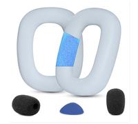 TaiZiChangQin Coussinets de rechange compatibles avec casque de jeu sans fil Logitech G Astro A30 Lightspeed Kit de mousse de cuir protéiné Blanc