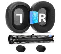 TaiZiChangQin Coussinets de rechange en gel rafraîchissant compatibles avec Logitech G Pro, G Pro X, G Prox 2, G Pro X SE, G433, G233 avec mousse à mémoire de forme, épaisseur supplémentaire - Noir