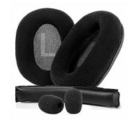 TaiZiChangQin Coussinets d'oreille de Rechange en Mousse à mémoire de Forme compatibles avec Casque Logitech G930 G930s G430 G432 (Coussinets en Velours Noir)