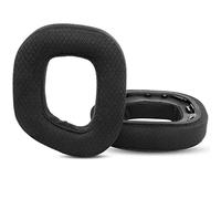 TaiZiChangQin Coussinets d'oreille de rechange HS80 RVB plus épais compatibles avec les écouteurs sans fil Corsair HS80 RGB en tissu noir