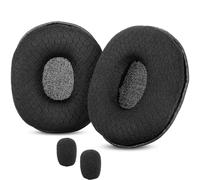 TaiZiChangQin Coussinets d'oreille de rechange PC8 compatibles avec casque Sennheiser PC8 PC 8 USB en tissu avec micro - Noir