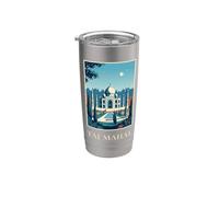 Taj Mahal Inde Architecture Moghol Voyage Art Gobelet isotherme en acier inoxydable double paroi