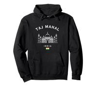 Taj Mahal Inde Mausolée d'Agra Drapeau Indien Sweat à Capuche