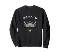 Taj Mahal Inde Mausolée d'Agra Drapeau Indien Sweatshirt