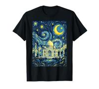 Taj Mahal Inde Nuit étoilée Histoire de l'art Cadeau T-Shirt