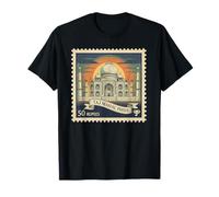 Taj Mahal India Timbre Postage Vintage 50 roupies Voyage rétro T-Shirt