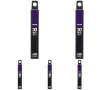 Tajima CB39RB Razar Black Lames de rechange 9 mm 30° coudée, Noir, Set de 10 Pièces (Lot de 5)