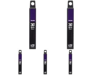 Tajima CB39RB Razar Black Lames de rechange 9 mm 30° coudée, Noir, Set de 10 Pièces (Lot de 5)